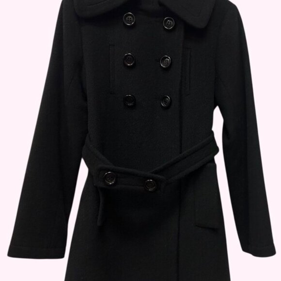 Susana Monaco Wool Belted Coat - Size 8 - Picture 2 of 3